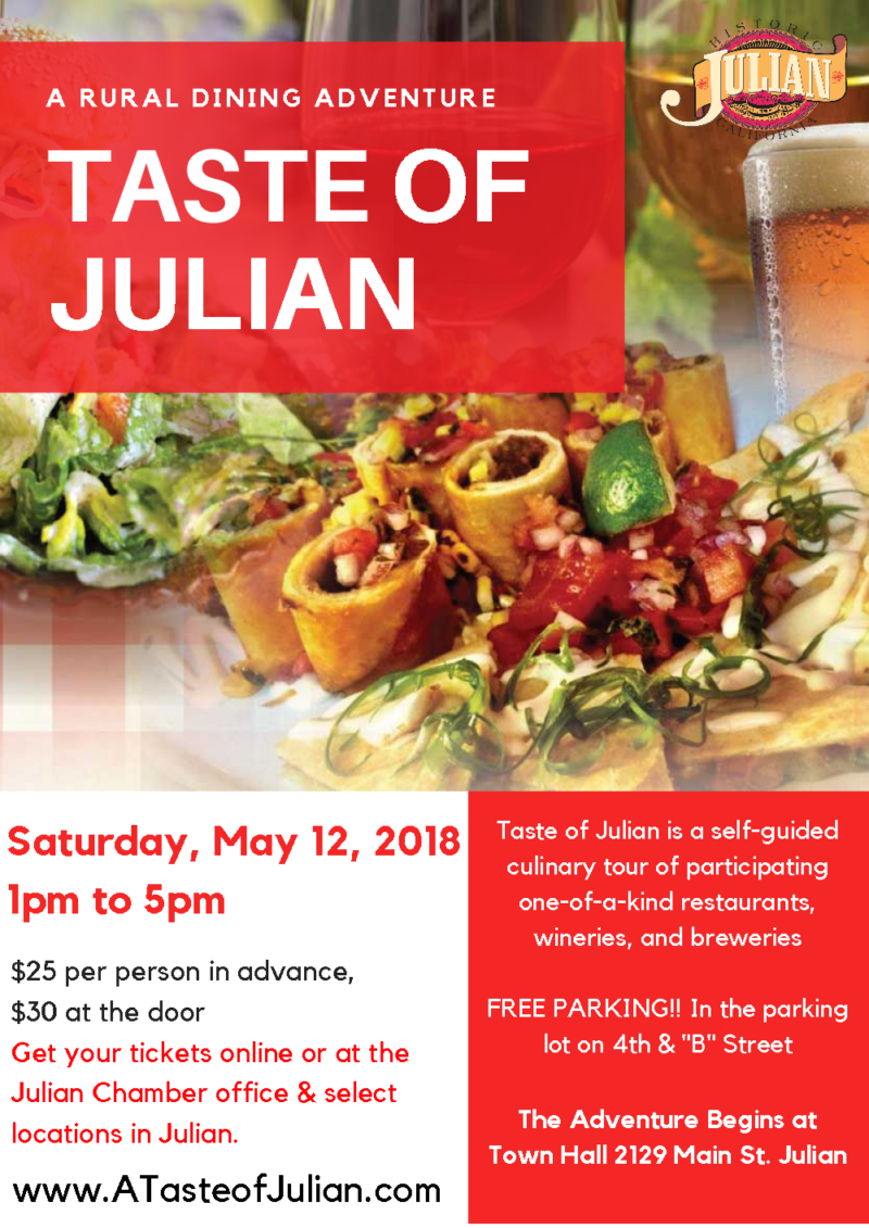 Taste of Julian Special for Locals