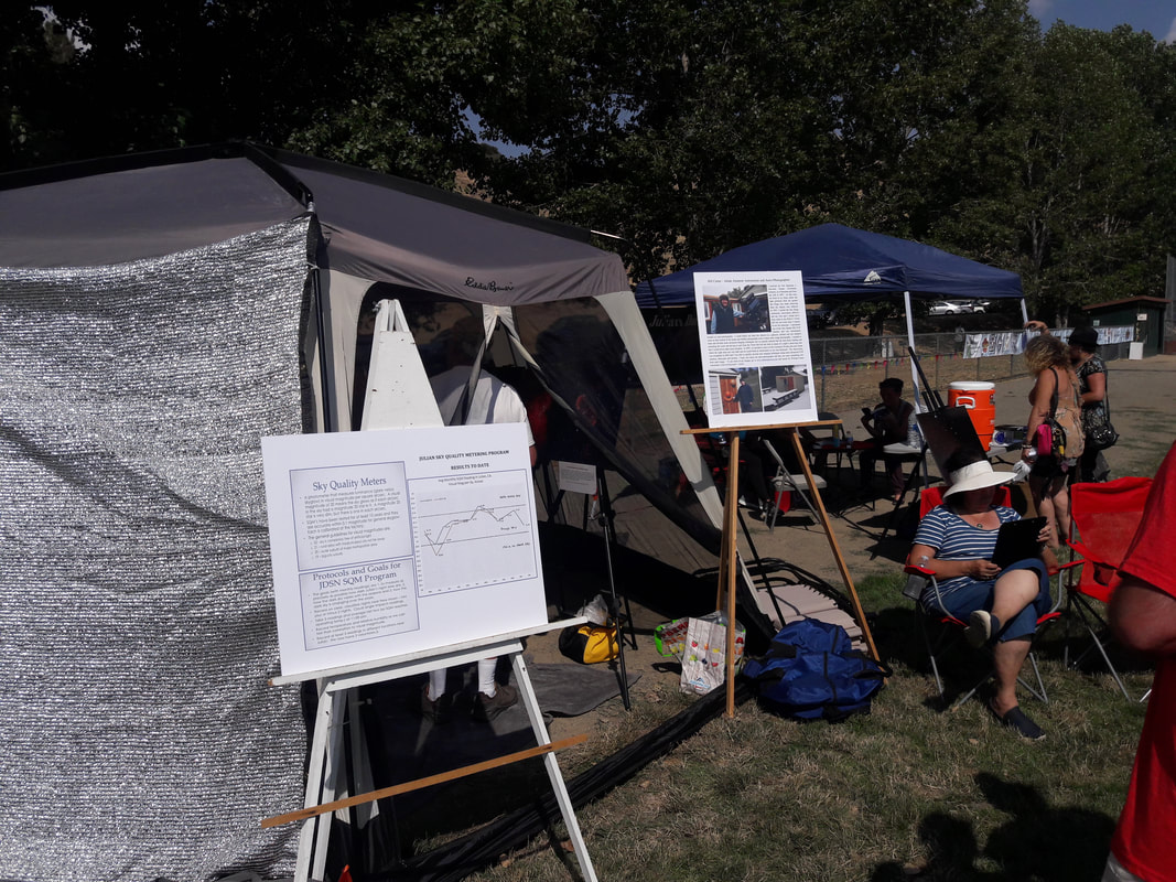 People with tents sitting outside part of the Dark Sky Network Photo