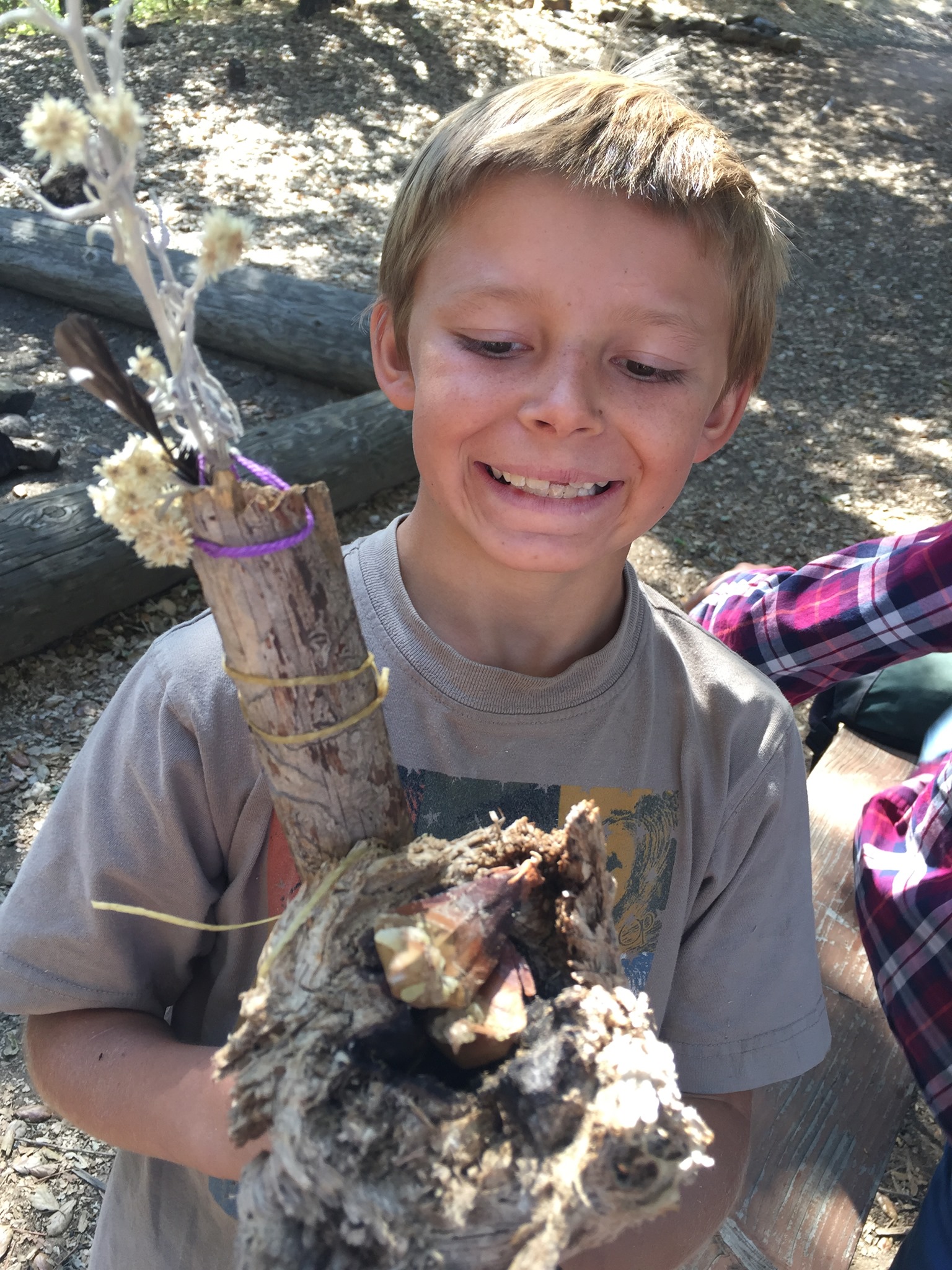 Child with sage at Volcan Mountain Foundation photo