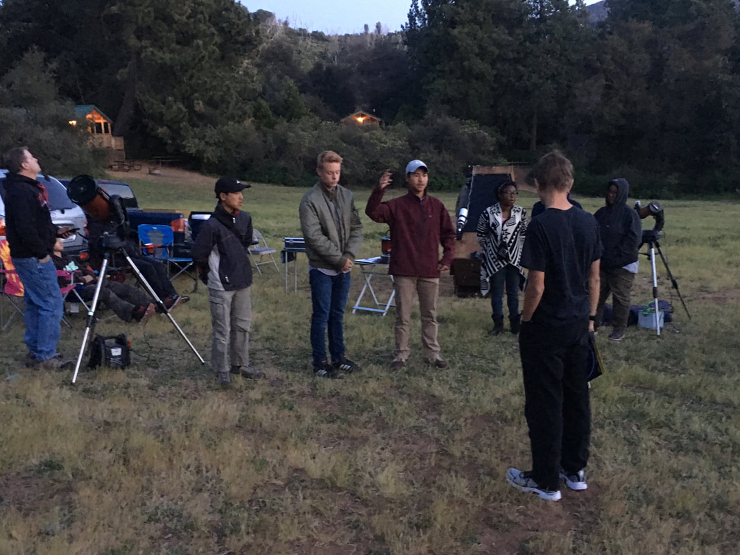 People gathered at park for the Julian Dark Sky Network photo