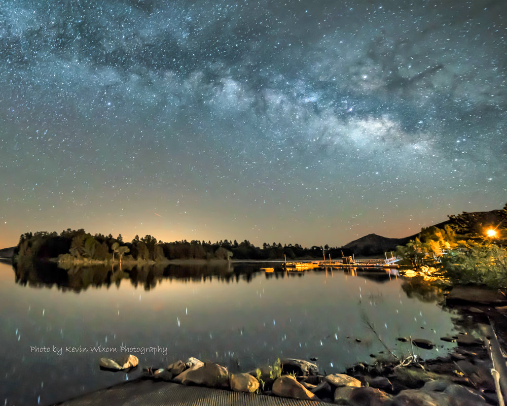 Lake view under the stars. Julian Dark Sky network