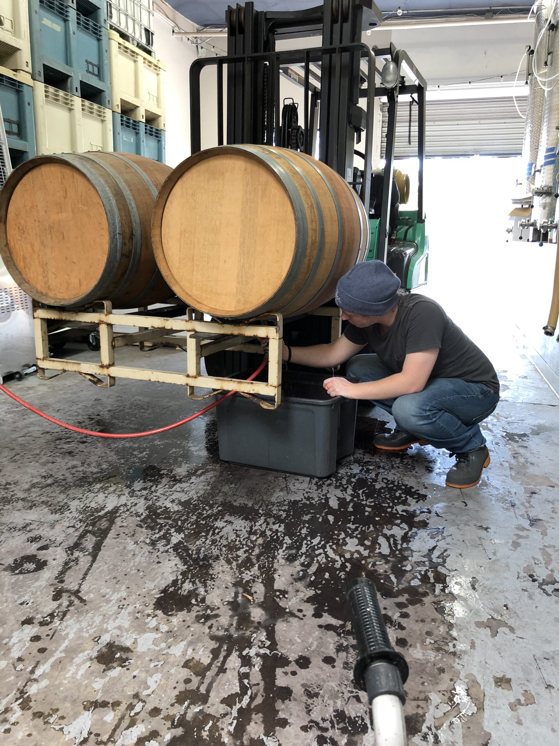 Wine Barrels from Inside Blue Door Winery photo