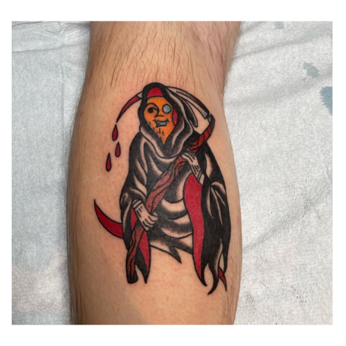 Grim reaper tattoo form Fawn House Tattoo