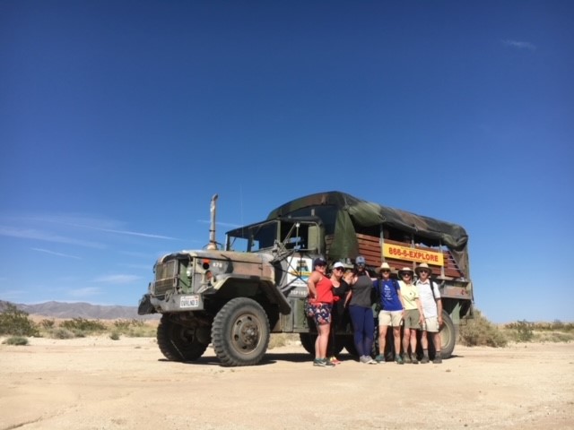 California Overland Desert Excursions people in front of truck photo