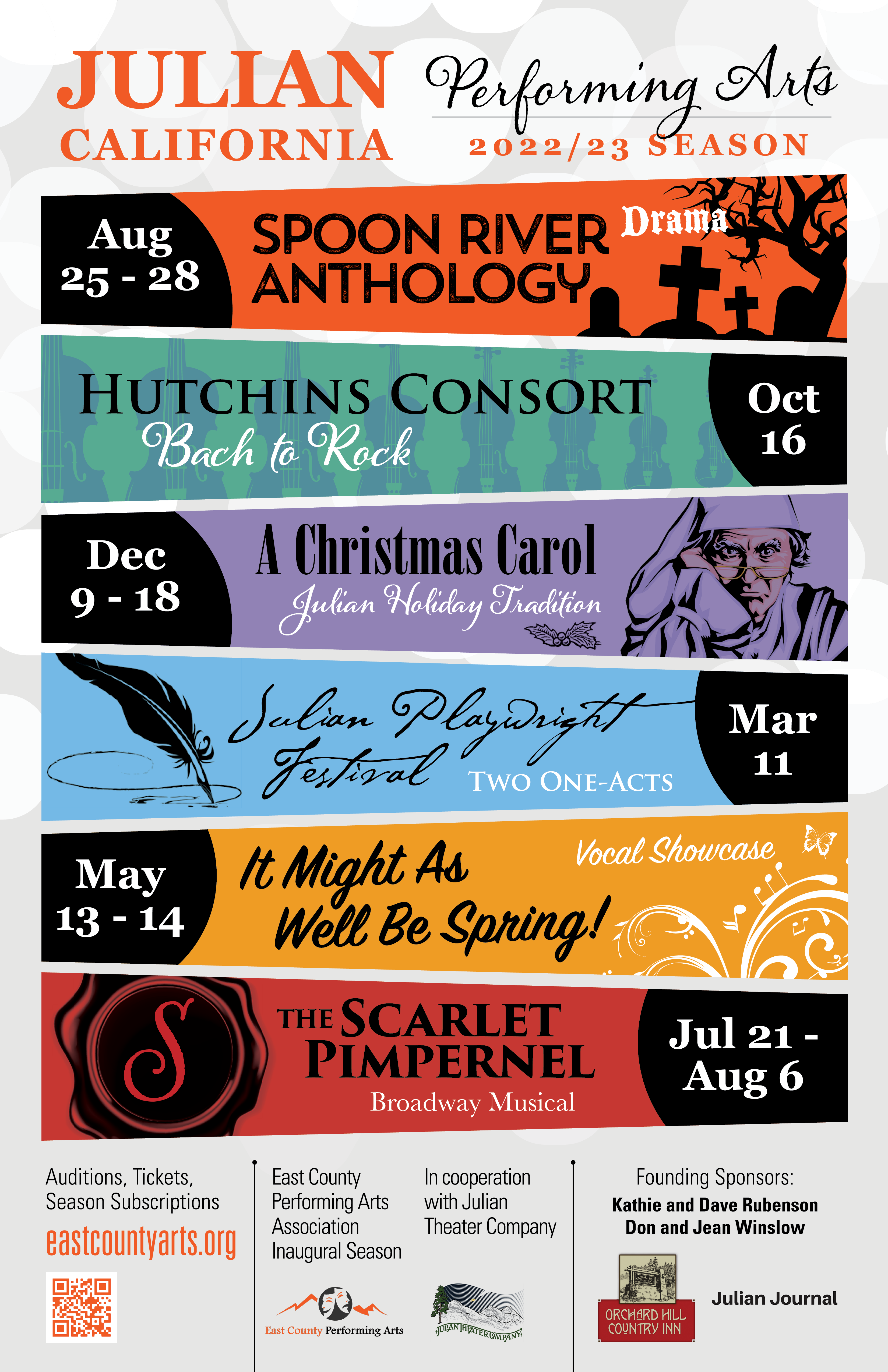East County Performing Arts Season Poster