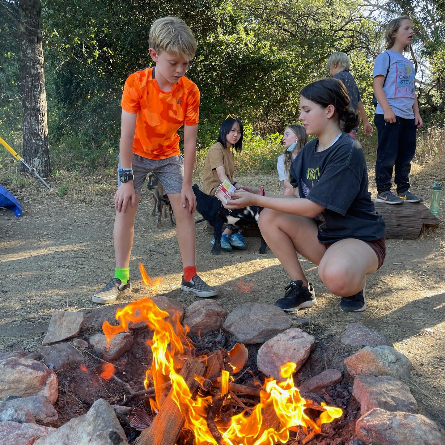 Campfire at Camp Stevens Photo
