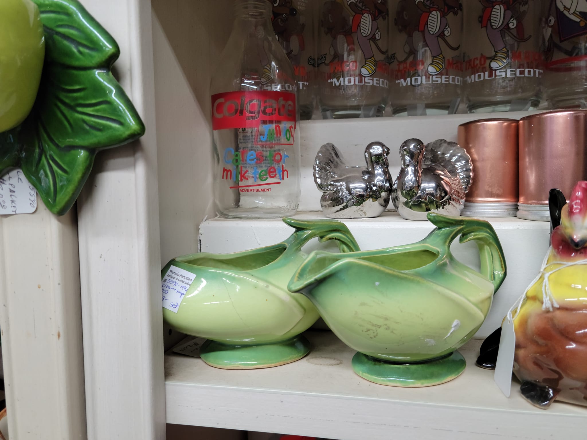 Green ware from Wynola Junction Antiques and Collectibles
