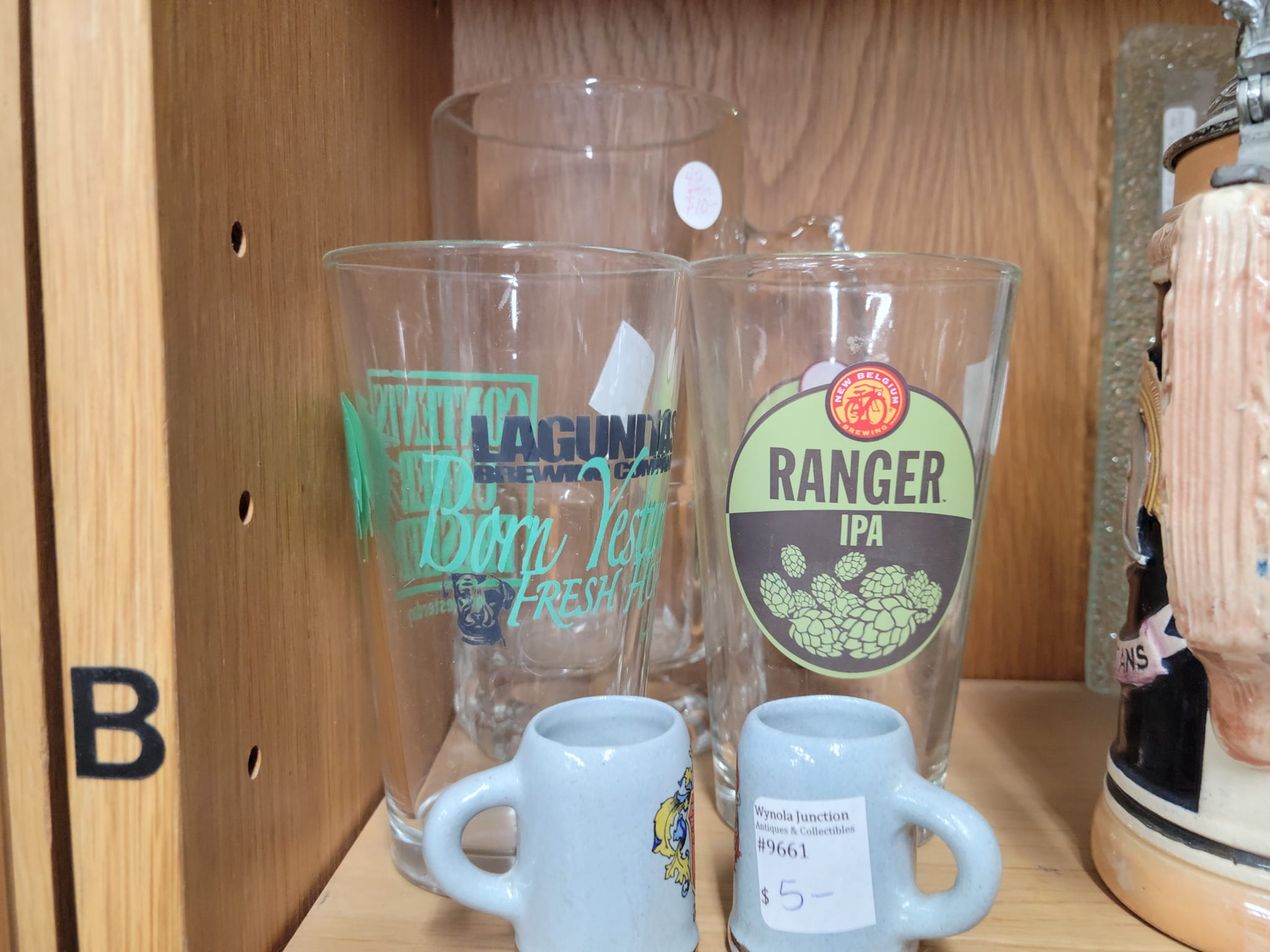 Beer Glasses from Wynola Junction Antiques and Collectibles