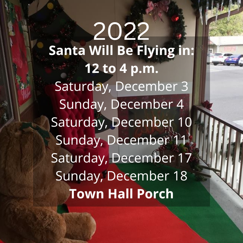 Santa's Schedule to Visit Julian Photo