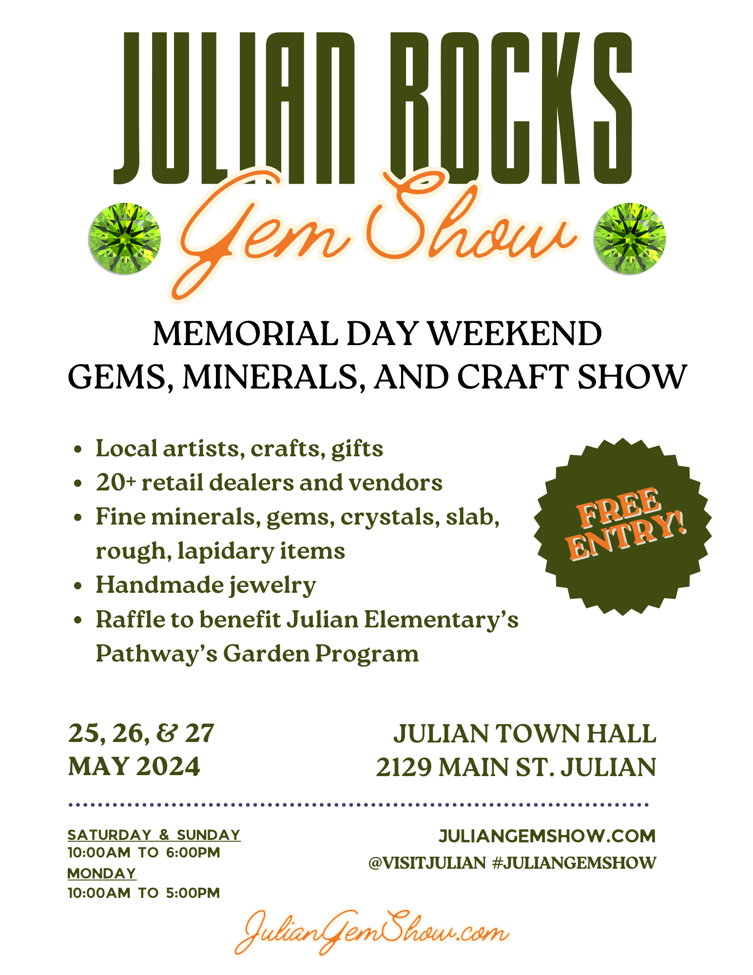 Memorial day weekend gems, minerals, and craft show 